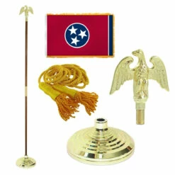 Super Tough Tennessee 4ft X 6ft Flag, Telescoping Flagpole, Base, And Optional Tassel