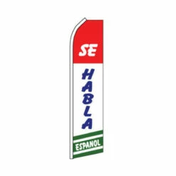 Se Habla Espanol Swooper Flag - 11.5ft X 2.5ft