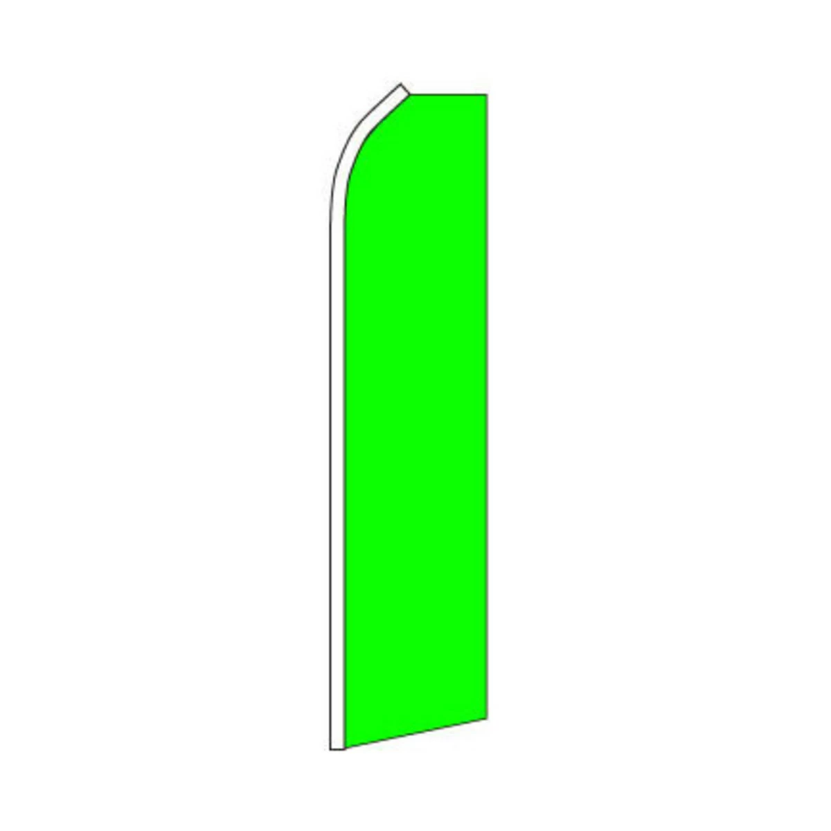 Neon Green Swooper Flag - 11.5ft X 2.5ft
