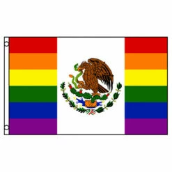 Mexico Rainbow Flag 3ft X 5ft Printed Polyester