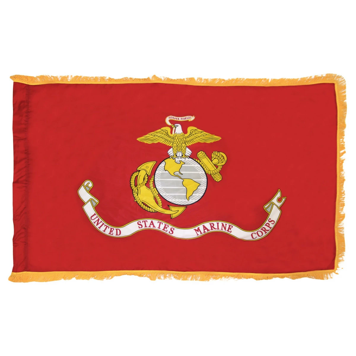 Super Tough Marine 3ft X 5ft Flag, Flagpole, Base, And Optional Tassel