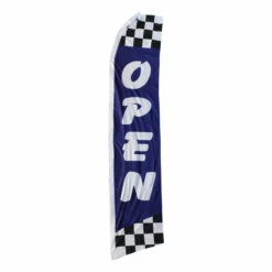 Open Swooper Flag - Blue Checkered - 11.5ft X 2.5ft