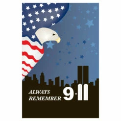 9 11 Remembrance Flag - Garden - 12in X 18in