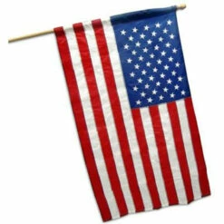 US Flag Banner Type 2ft 6 Inch X 4ft Nylon (Imported)
