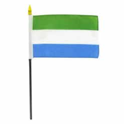 Sierra Leone 4in X 6in Stick Flag