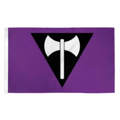 Lesbian Labrys Flag 3ft X 5ft Printed Polyester