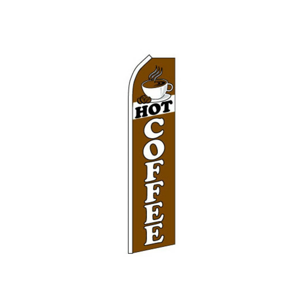 Hot Coffee Swooper Flag - 11.5ft X 2.5ft
