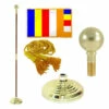 Super Tough 3ft X 5ft Buddhist Indoor Flagpole Kit