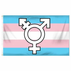 Transgender Symbol Flag 3ft X 5ft Printed Polyester