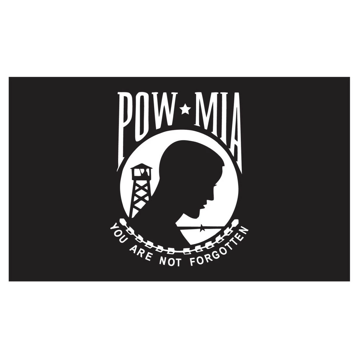 POW MIA Flag 5ft X 8ft Nylon - Single Sided