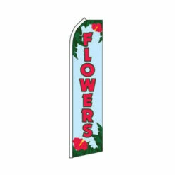 Flowers Swooper Flag - 11.5ft X 2.5ft