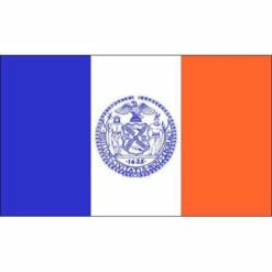 New York City Flag 4ft X 6ft Nylon Indoor