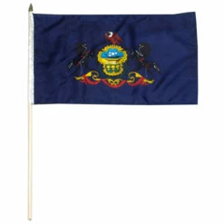 Pennsylvania Stick Flag 12 X 18 Inch
