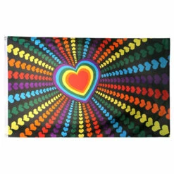 Rainbow Love Flag 3ft X 5ft Printed Polyester