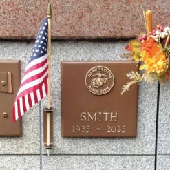 Bronze Mausoleum Flag Holder