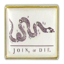 Join Or Die Flag Lapel Pin - 7/8" X 5/8"