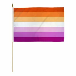 Lesbian Sunset Flag 12in X 18in Stick Flag