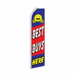 Best Buys Here Swooper Flag - 11.5ft X 2.5ft