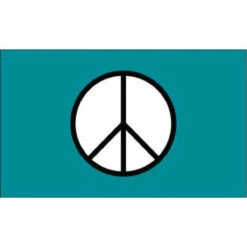 Peace Flag Green Standard 3ft X 5ft Polyester