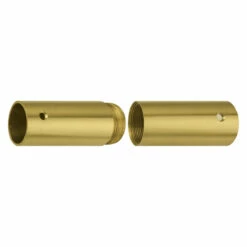 Brass Screw Joints For Wood Poles - Polished Brass - Recommended For 1 1/8" Pole