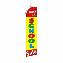 Back To School Swooper Flag - 11.5ft X 2.5ft