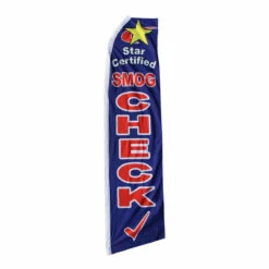Star Smog Check Swooper Flag - 11.5ft X 2.5ft