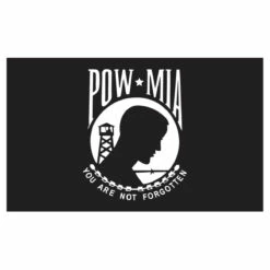 POW MIA Flag 3ft X 5ft Heavy Duty Spun Polyester - Single Sided