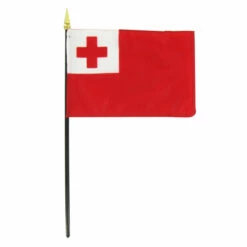 Tonga 4" X 6" Stick Flag