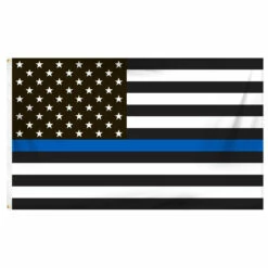Thin Blue Line American Flag 3ft X 5ft Printed Polyester