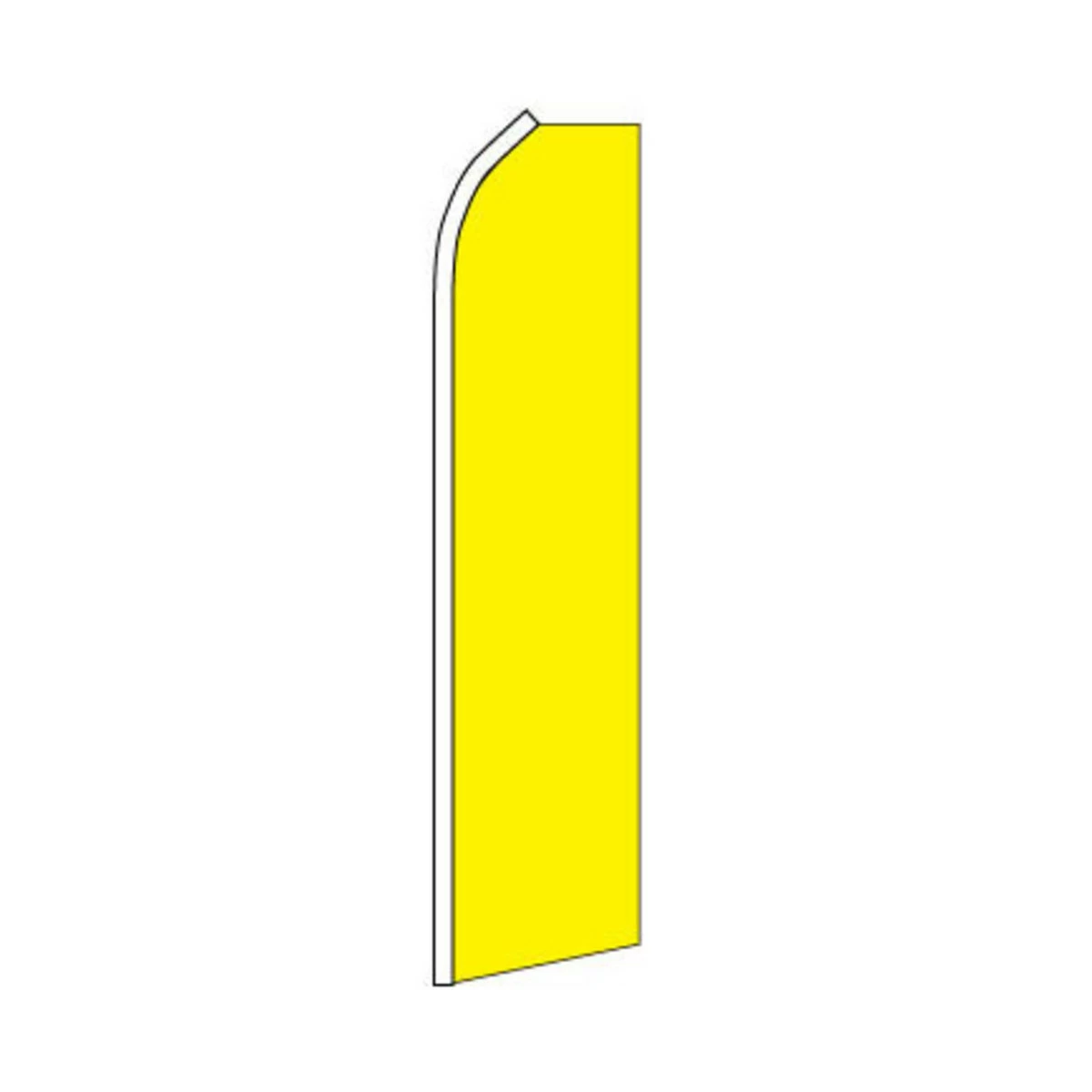 Yellow Swooper Flag - 11.5ft X 2.5ft