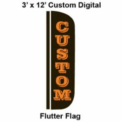 Custom Digital 3' X 12' Flutter Flag