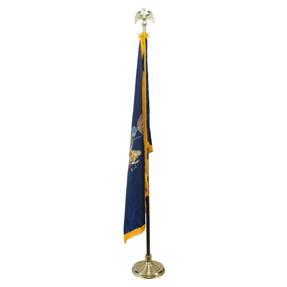 Super Tough New York 3ft X 5ft Flag, Flagpole, Base, And Optional Tassel - Image 9