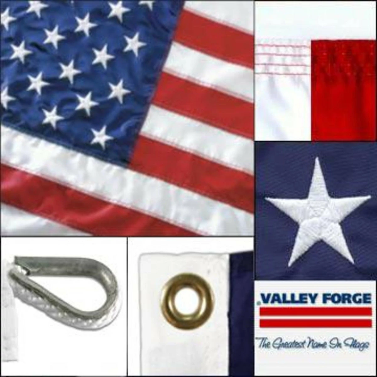 American Flag 10ft X 19ft Sewn Nylon By Valley Forge Flag