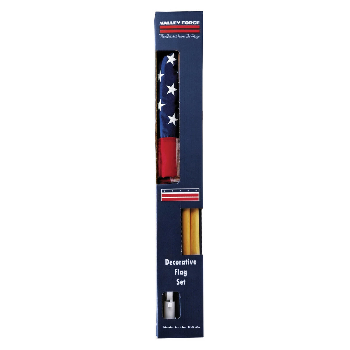 Valley Forge U.S. Flag Kit With 2.5ft X 4ft Nylon Flag & 5ft Wood Pole - Image 2