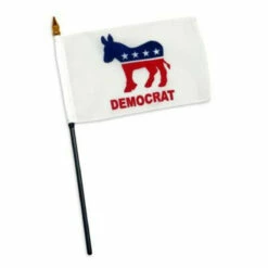 Democratic Party Design 1 - 4 X 6 Inch Flag