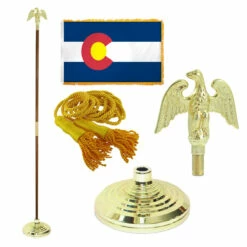 Super Tough Colorado 4ft X 6ft Flag, Telescoping Flagpole, Base, And Optional Tassel
