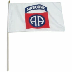 82nd Airborne 12" X 18" Mounted On 24" Wooden Stick