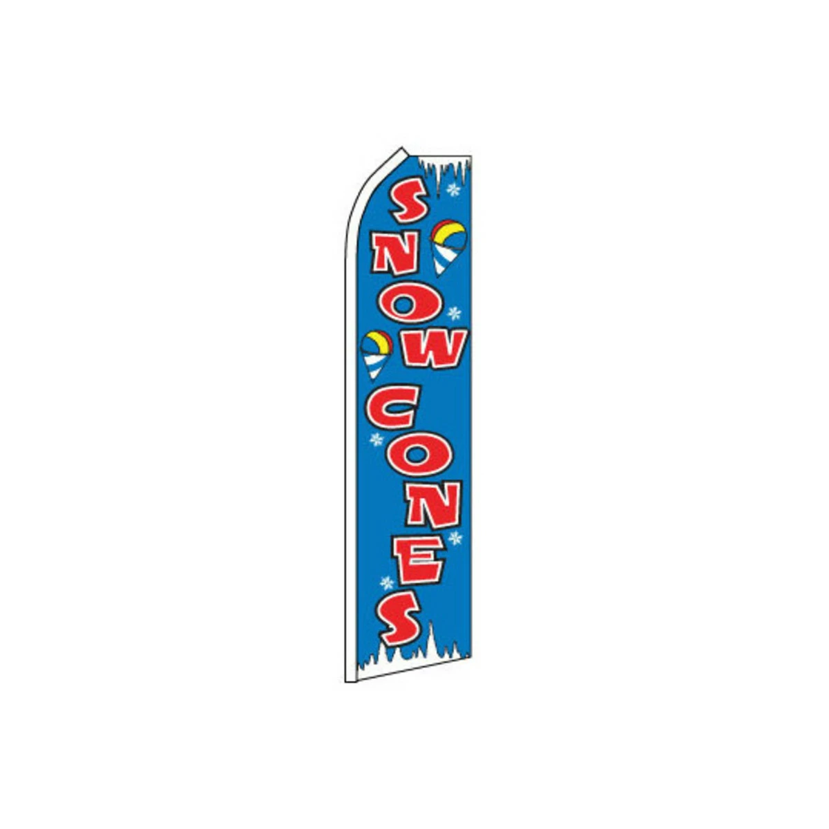 Snow Cones Swooper Flag - 11.5ft X 2.5ft