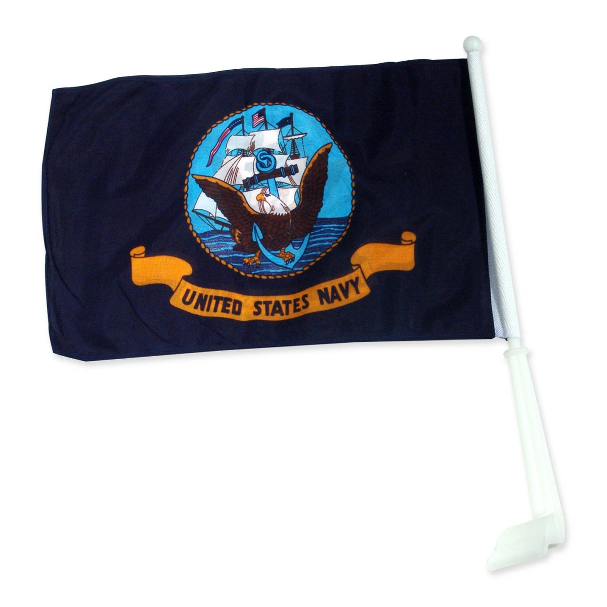 Navy Car Flag - 12in X 18in