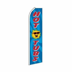 Hot Tubs Swooper Flag - 11.5ft X 2.5ft