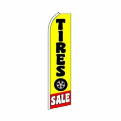 Tires Sale Swooper Flag - 11.5ft X 2.5ft