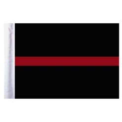 Thin Red Line Motorcycle Flag - 6" X 9"