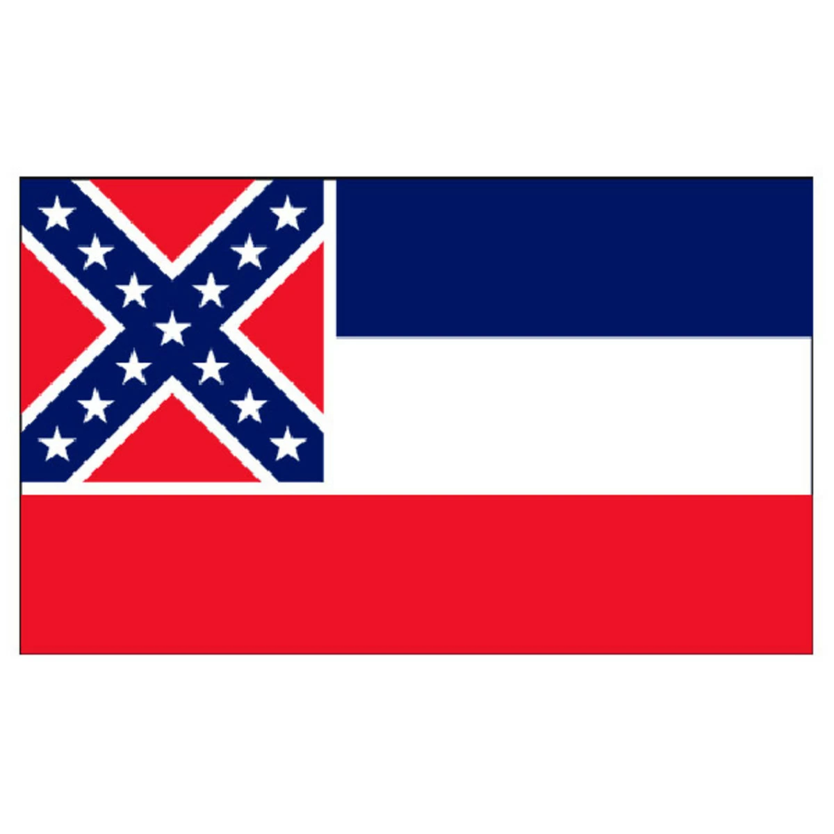 Old Mississippi Flag 4 X 6 Feet Super Knit Polyester