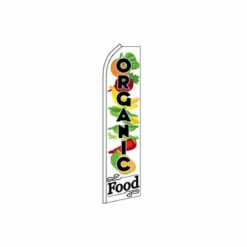 Organic Food Swooper Flag - 11.5ft X 2.5ft