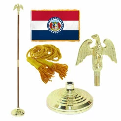 Super Tough Missouri 3ft X 5ft Flag, Flagpole, Base, And Optional Tassel