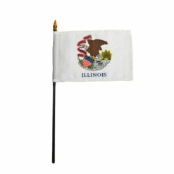 Illinois Flag 4 X 6 Inch