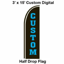 Custom Made Digital 3' X 15' Blade Flag - Swooper Flag