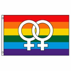 Double Venus Rainbow Flag 3ft X 5ft Printed Polyester