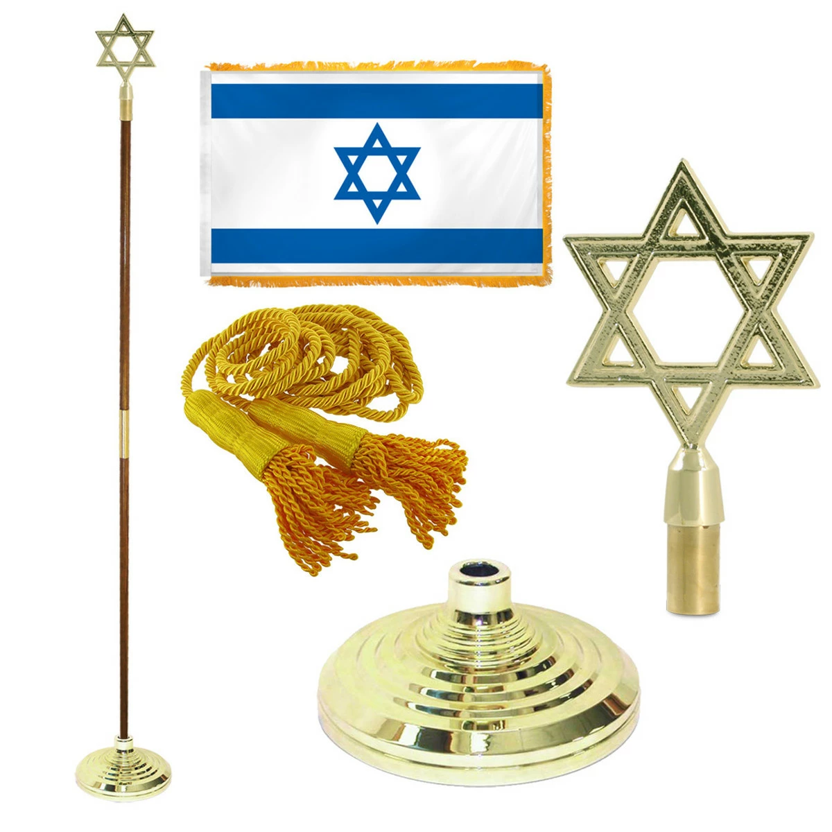 Super Tough 3ft X 5ft Israel Indoor Flag And Pole Kit