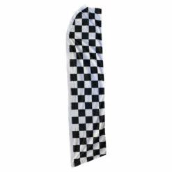 Black & White Checkered Swooper Flag - 11.5ft X 2.5ft